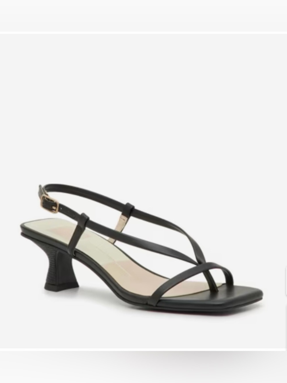 Dolce Vita Bobbi Black Strappy Square Toe Slingback Sandals - Size 9 - 90s / Y2K